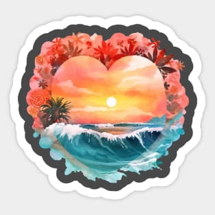 Beach Sunset Sticker